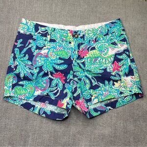 Lilly Pulitzer Callahan Short in Bright Navy Green "Trunk Show" Size 4